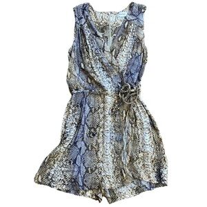 Calvin Klein Snake Print Faux Wrap Romper NWOT Women’s Size 2